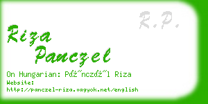 riza panczel business card